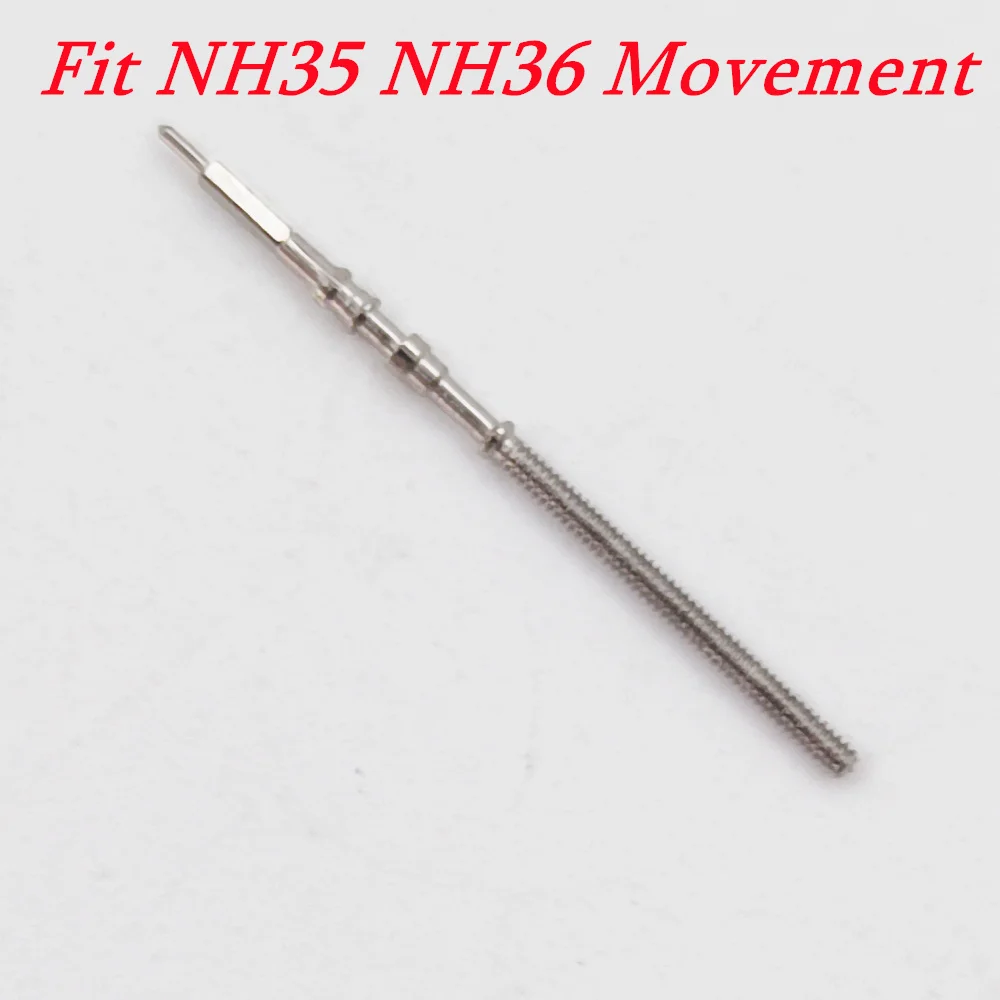 NH35 ساعة الجذعية الفولاذ المقاوم للصدأ قطع الغيار تناسب NH35 NH36 NH38 NH39 تاج التلقائي الميكانيكية ساعة يد تعمل بالحركة اكسسوارات أجزاء