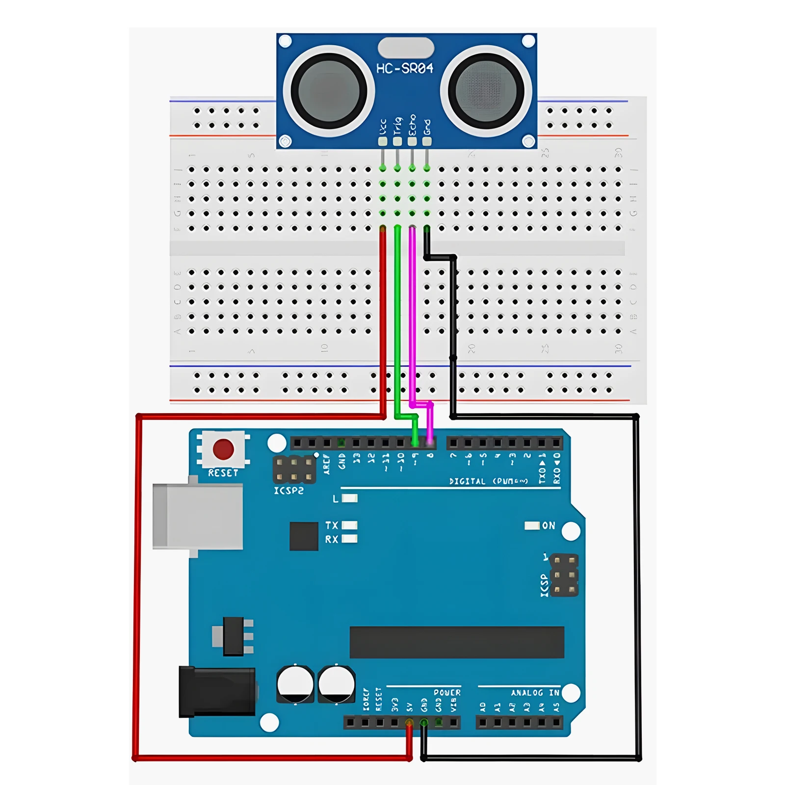 HC-SR04 Ultrasonic Sensor HCSR04 to Distance Ultrasonic Wave Detector Ranging Module HC SR04 Distance Sensor for Arduino