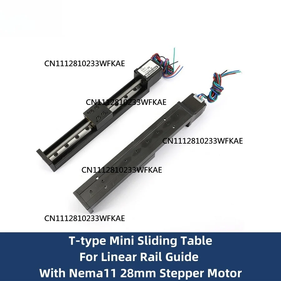 HOT Stroke 50MM-200MM  T-type CNC Sliding Table Rail Linear Stage Transport Guide Platform Stepper Motor