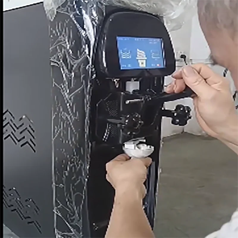 Commercial Professional Compressor Fruit Soft Serve Ice Cream Machine   Auto New Model for Sale