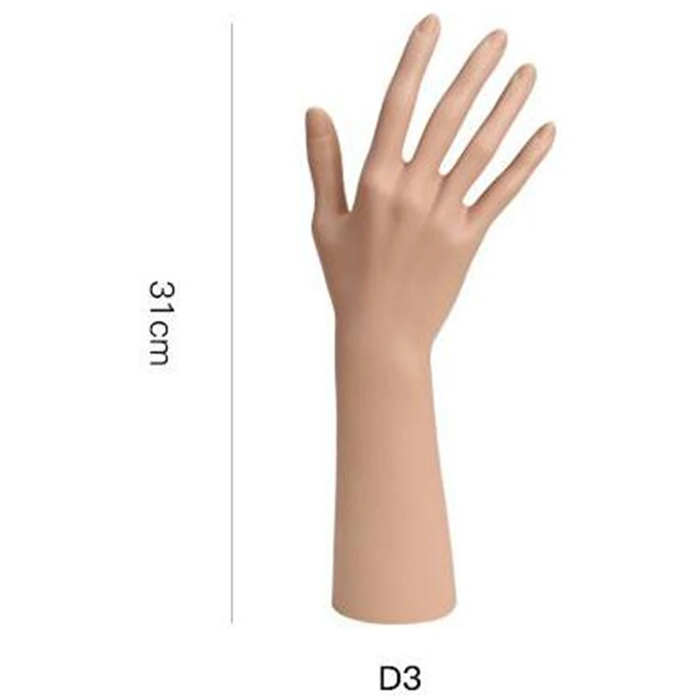 Simulation Skin Hand Model Jewelry Necklace Holder Female Fake Model Hand Nail Art Emulational Hand Jewelry Gloves Display Props