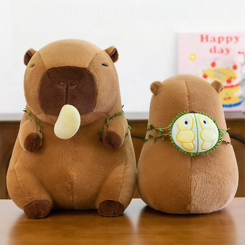 

Kawaii Capybara Backpack Durian Plush Toy Stuffed Doll Fruit Cavy Pillow Cute Stuffed Animal Gift for Kids Birthday Xmas Present