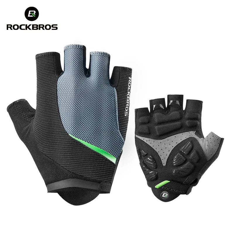 

ROCKBROS Bicycle Gloves Summer Breathable MTB Road Half Finger Bike Gloves SBR Gel Pad Shockproof Sports Cycling Shorts Gloves