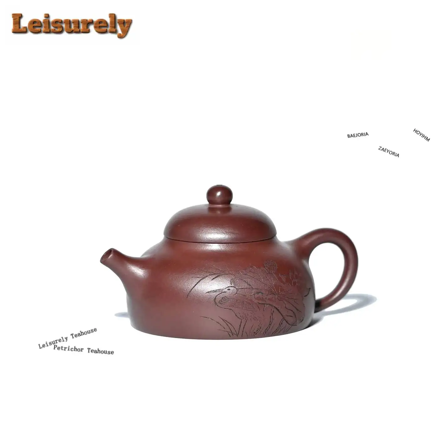 120ml Retro Yixing Purple Clay Teapots Handmade Lotus Rhyme Pot Raw Ore Dragon Blood Sand Mud Kettle Zisha Tea Set Tea Ceremony