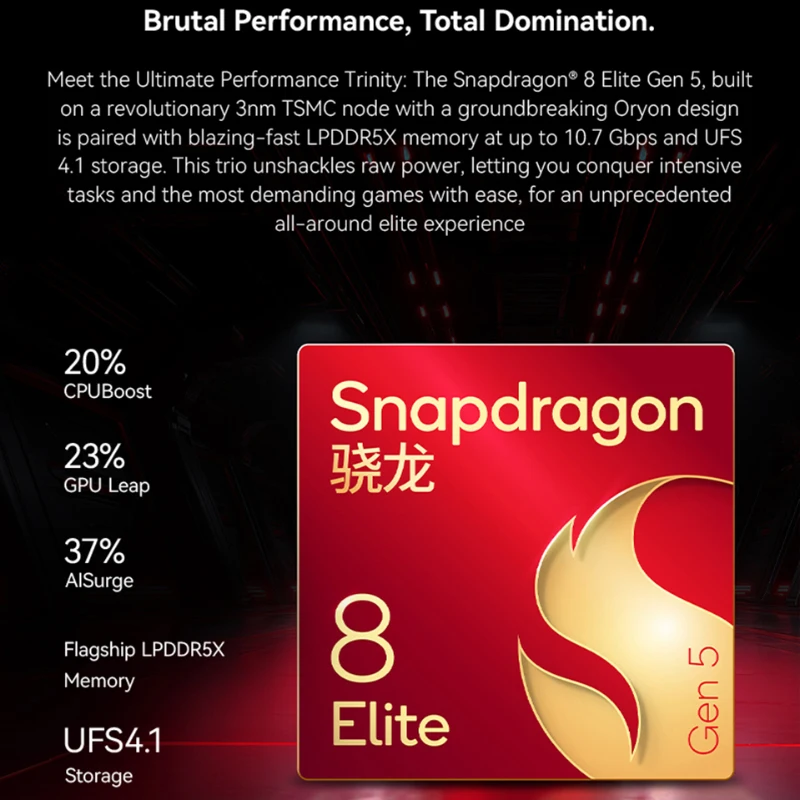  Смартфон Nubia Z80 Ultra 5G, глобальная версия, Snapdragon 8 Elite Gen 5, 7200 мАч
