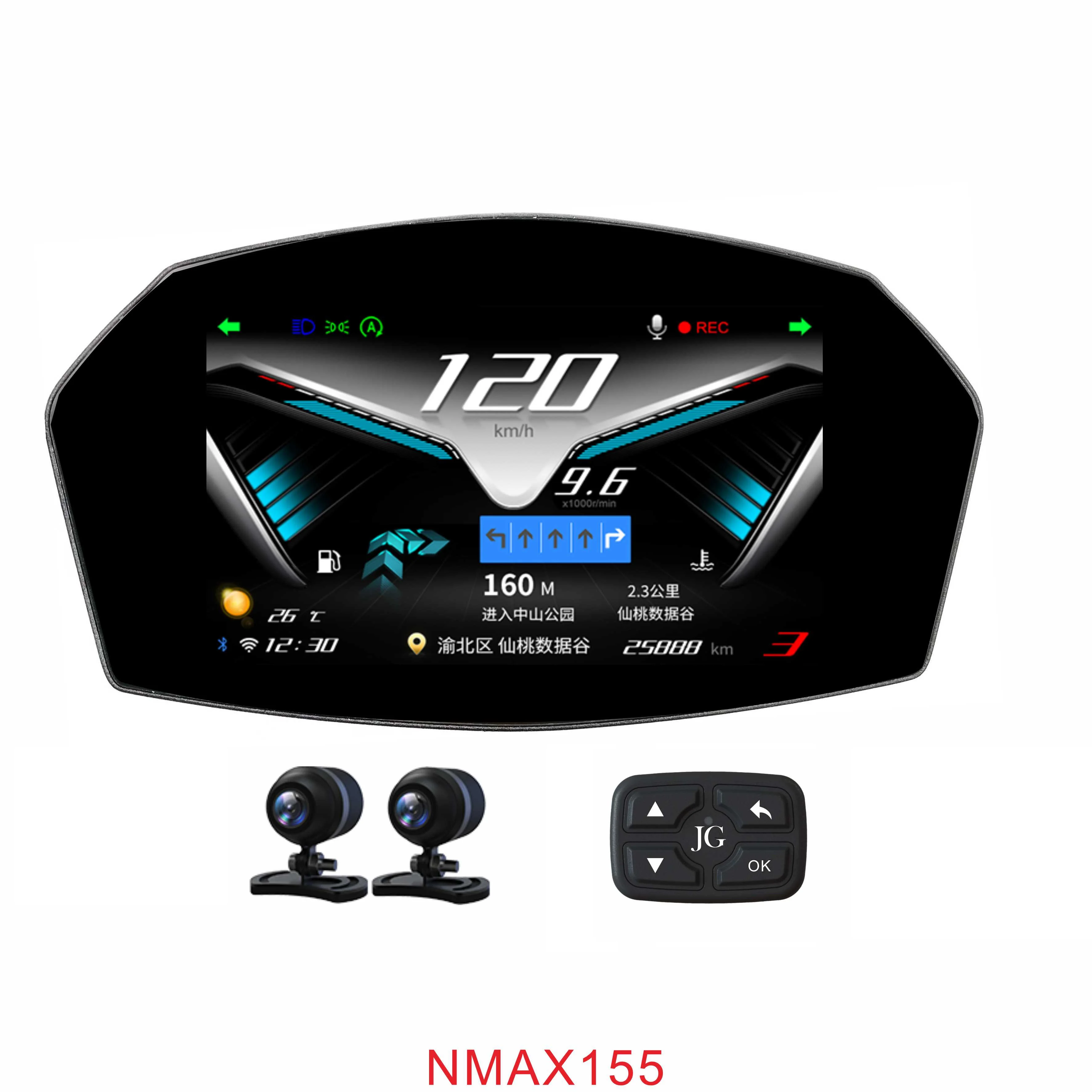 TFT Motorcycle Digital Speedometer GPS Remote Control for Nmax155