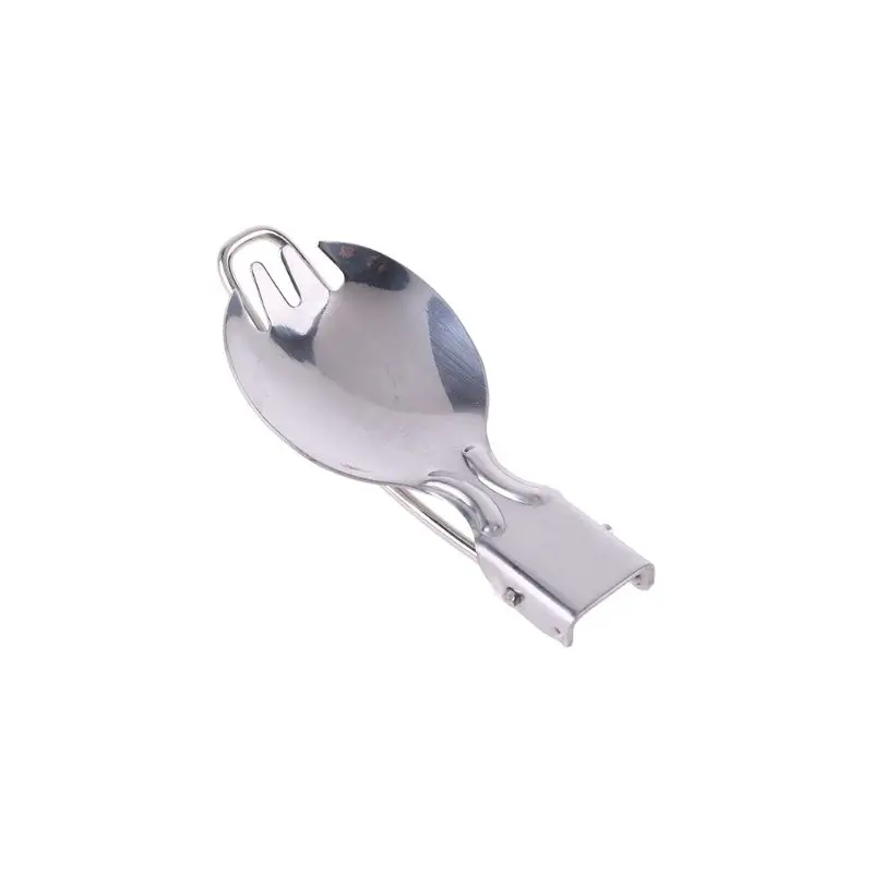 

Foldable Spork Fork Spoon Stainless Steel Hiking Camping Cook Dropship