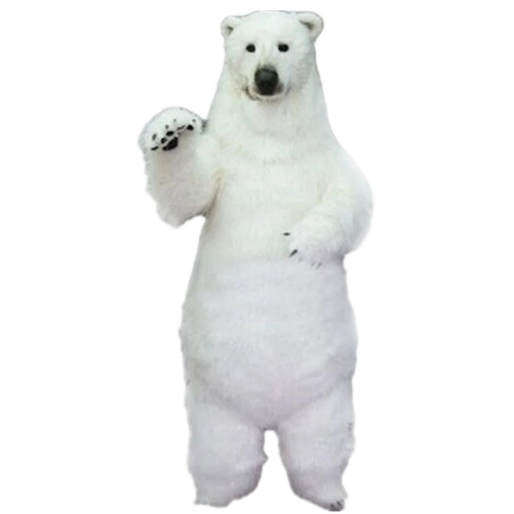 

realistic polar bear mascot costume adult size high quality fur white polar bear theme anime cosply costumes carnival 2969