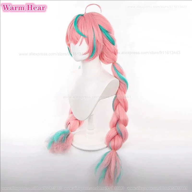 لعبة Varesa الاصطناعية طويلة 100 سنتيمتر مختلط اللون مزدوجة تويست جديلة شعر مستعار مقاومة للحرارة الشعر هالوين حفلة تأثيري أنيمي الباروكات سم ؛ 5
