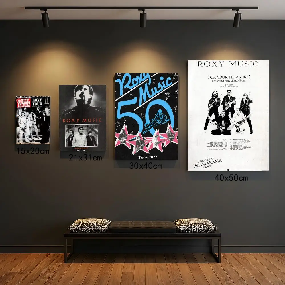 band R-Roxy Music-C Poster Peel and Stick Wall Art for Cafe Office Bar and Home Decoration