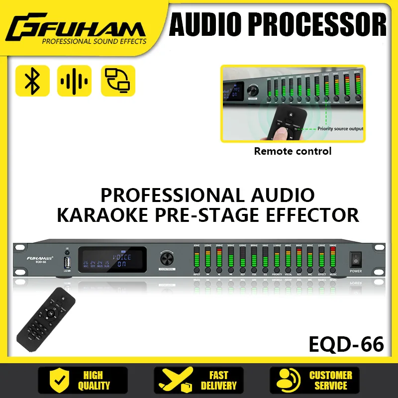 FUHAM EQD-66 Hybrid Digital Audio Processor Multi-Effect Digital Reverb Audio Enhancement Processor