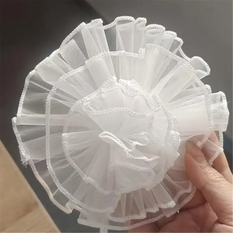 Delicate 3D Organza Camellia Pendant Necklace Skin Friendly Evening Wear Accessory Suitable for Office or Casual Outfits 6XDA