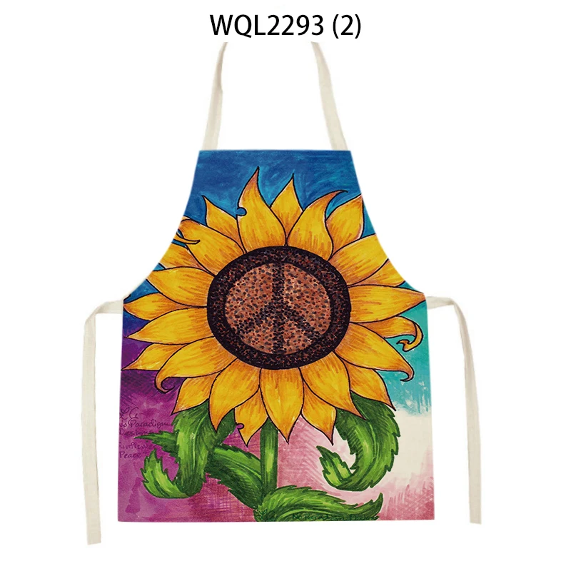 1Pcs Van Gogh Cooking Kitchen Apron for Woman Men Chef Waiter Cafe Shop BBQ Hairdresser Aprons Bibs Kitchen Accessory 38x47cm