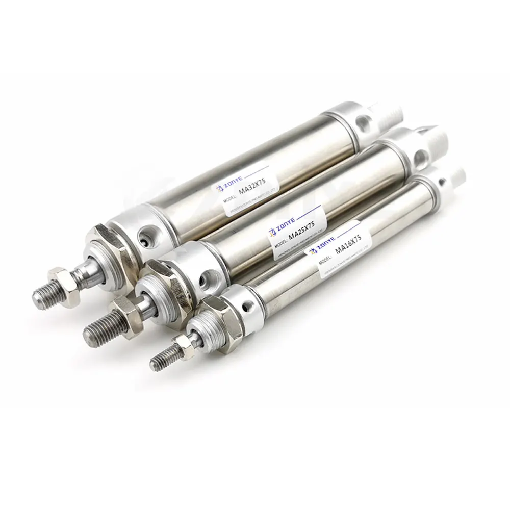 

Stainless Steel Air Pneumatic Cylinders Double Compressed Air Cylinder MA Mini Bore 40mm Stroke 25 Single Lever Stainless Steel