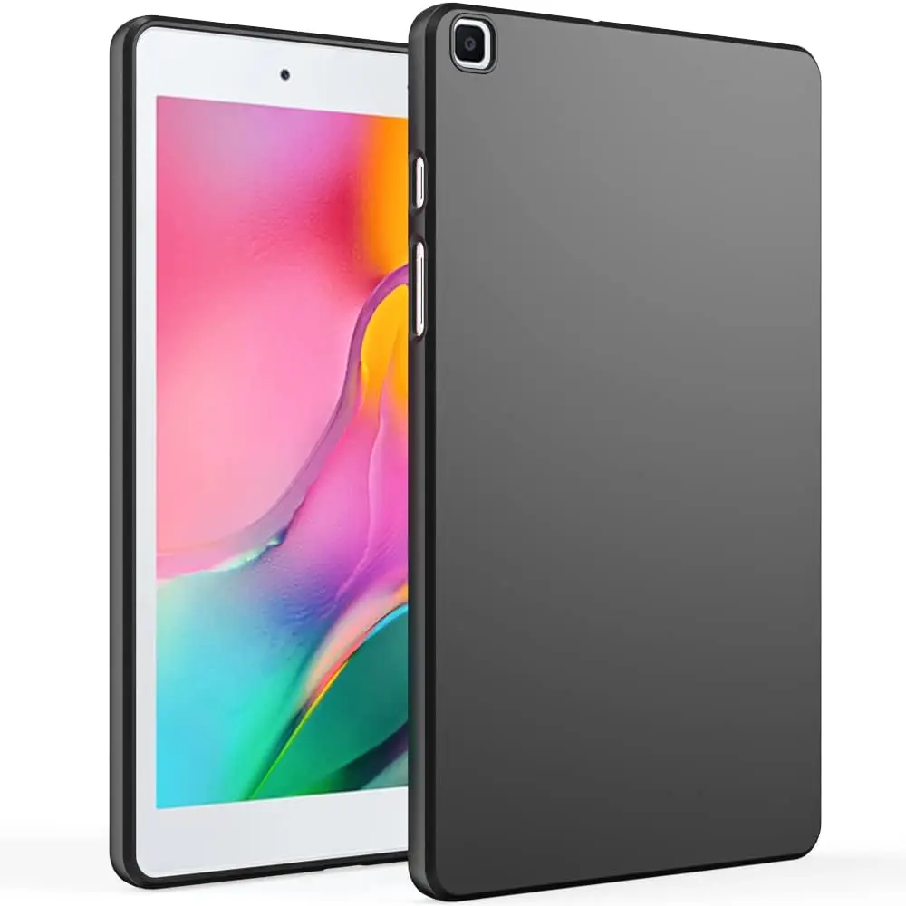 

Мягкий чехол для Samsung Galaxy Tab A 8,0 дюйма, 2019 дюйма, Женский Гибкий Силиконовый ТПУ Черный защитный чехол, задняя крышка