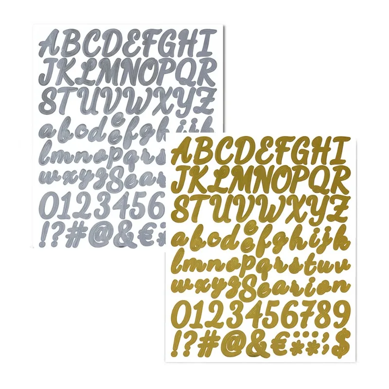 1pcs Golden Letter Sticker 1-inch Waterproof Graduation Decoration Craft Gift DIY Golden Glitter Powder Letter Number Sticker