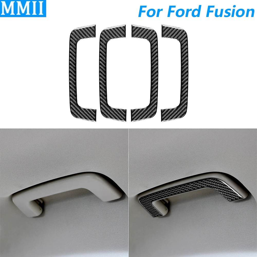 

Для Ford Fusion 2013-2021 настоящее углеродное волокно, крышка панели ручки крыши, декоративные автомобильные аксессуары, наклейка для украшения интерьера