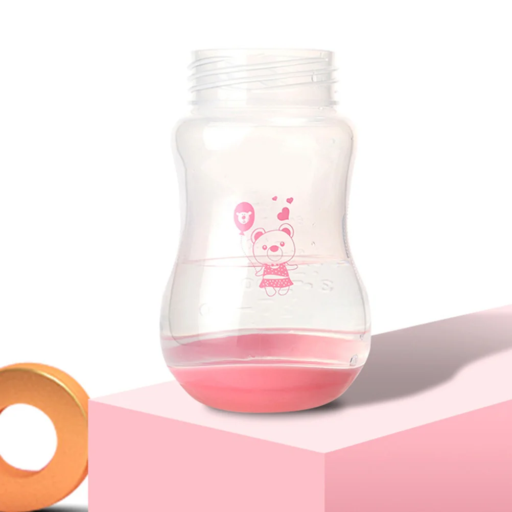 

1pc Baby Milk Bottle 240Ml Leak-Proof Toddler Feeding Bottle Cartoon Design Temperature-Sensitive Pp Kids Drinking