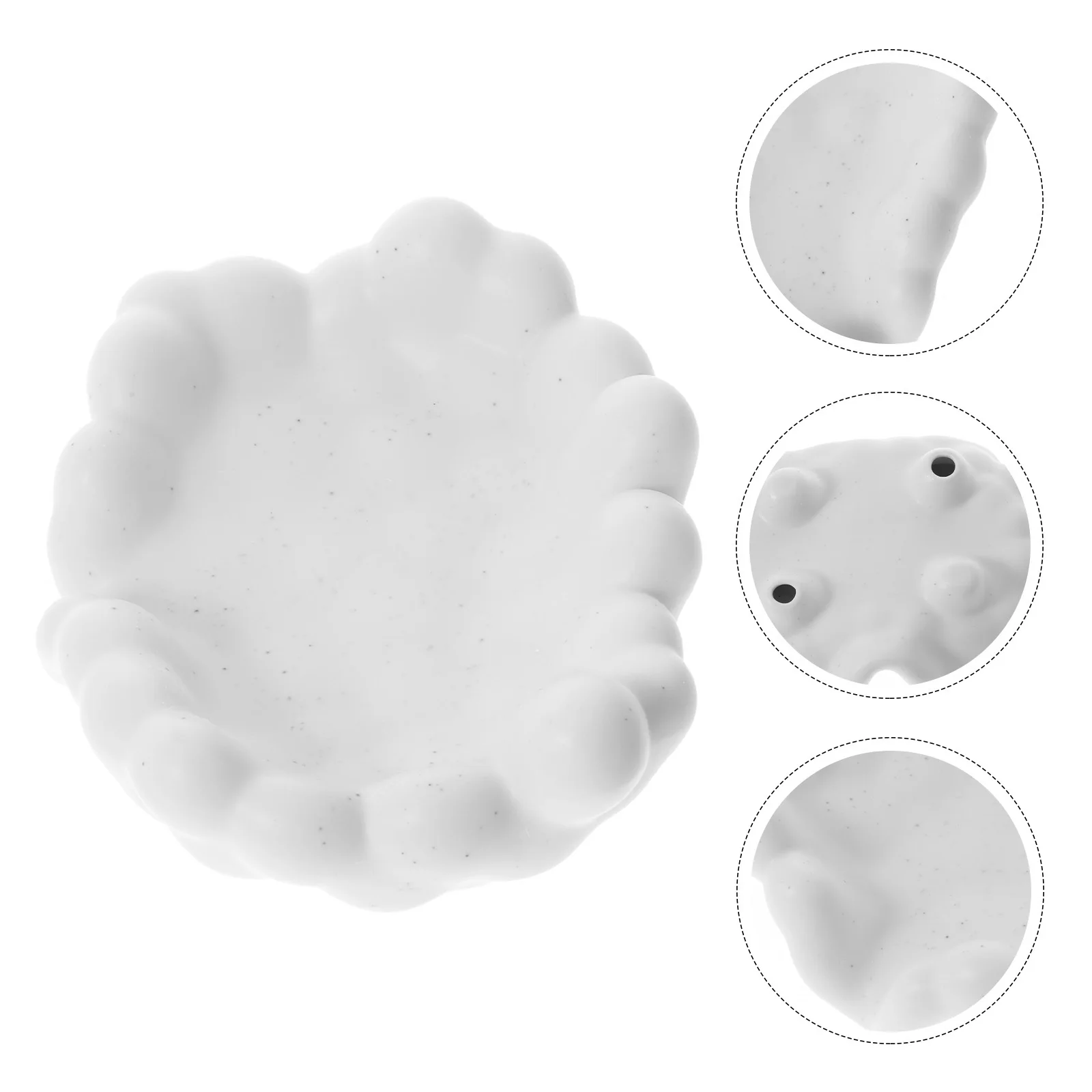 

Bathroom Ceramic Soap Dish Adorable Countertop Holder Wear-Resistant Decorative Storage Tray Soap Holder