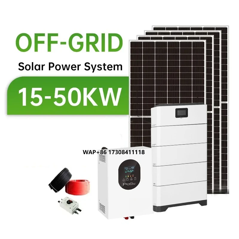 Hybrid Solar Energy Power System10KW 20KW 30KW 50KW Home Energy Storage Solar Panels With Battery and Inverter Complete Kit
