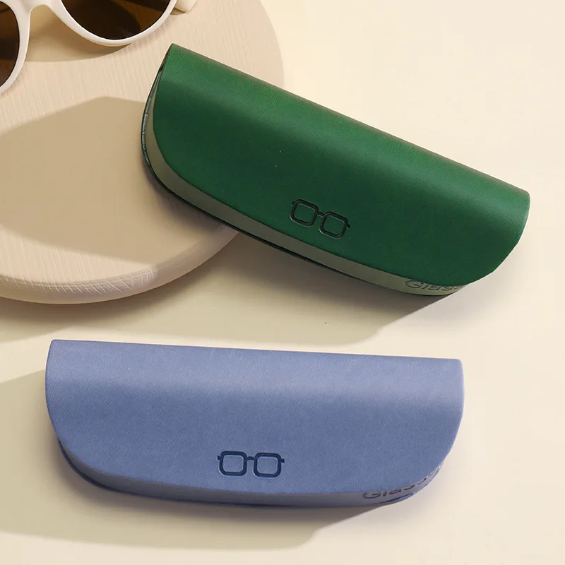 1PC Magnetic Buckle PU Leather Eyeglasses Case Portable Soft Flocking Interior Sunglasses Box Unisex