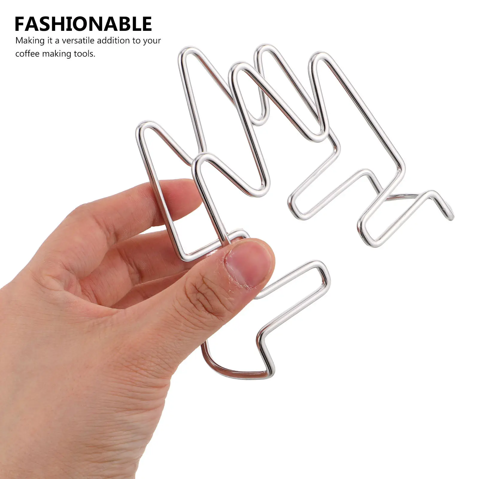 Stainless Steel Coffee Filter Holder with Hanging Ear Design Portable Lightweight Drip Coffee Bag Stand for Travel Outdoors