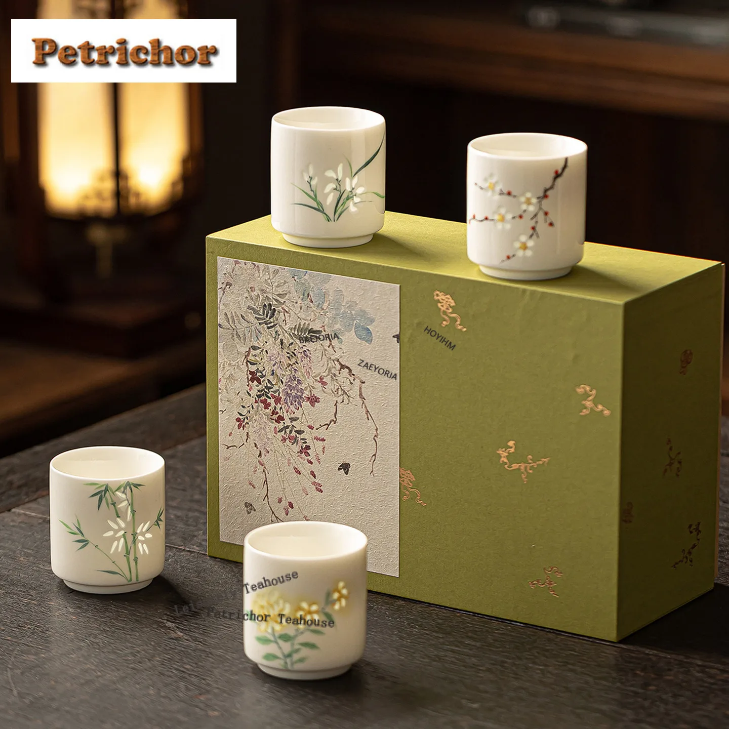 150ml Hand-painted Hollow Out Teacup Aesthetic Tea Bowl Cute Cup Tea-tasting Smelling Cup Chazhan Master Cups Teaset Supplies