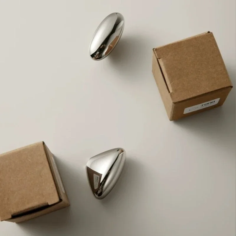 yesBrass furniture, titanium silver abstract single hole clothing cabinet door handle French antique cabinet door handle knob