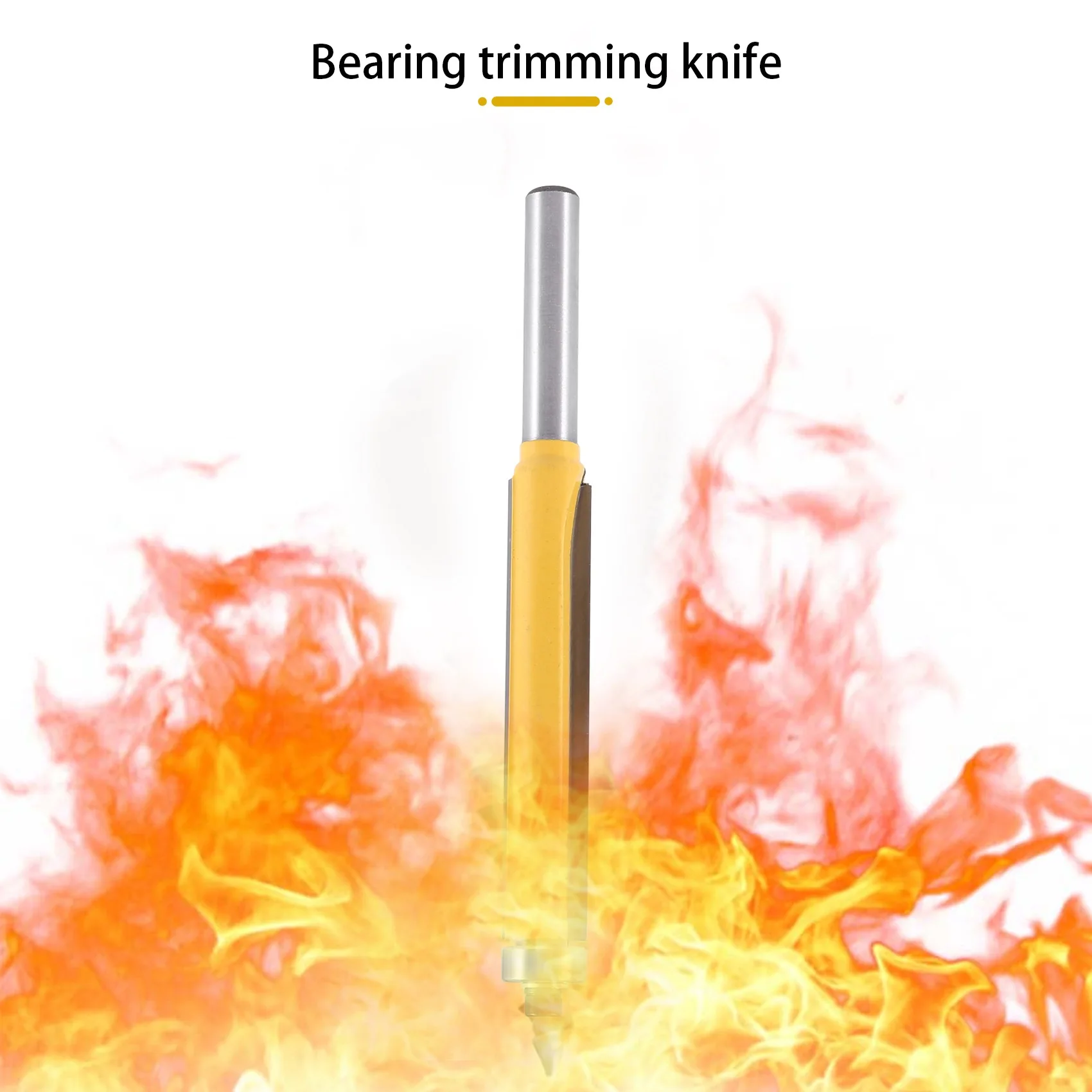 A21Q -2 Inch Height Extra Long Flush Trim Router Bit 1/4 Inch X 3/8 Inch Woodworking Milling Cutter For Wood Diy Tool