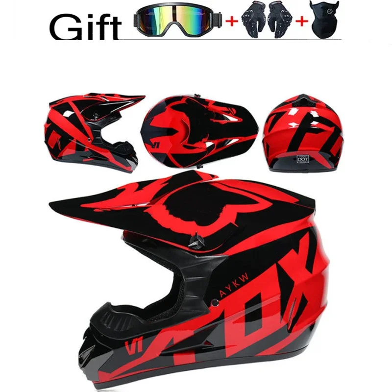 DH Bike Downhill Helmet motcross Helmets Aykwfox Cycling Helmet for Bicycle and Motorcycle Full Face Helmet Off-Road Mtb Karting