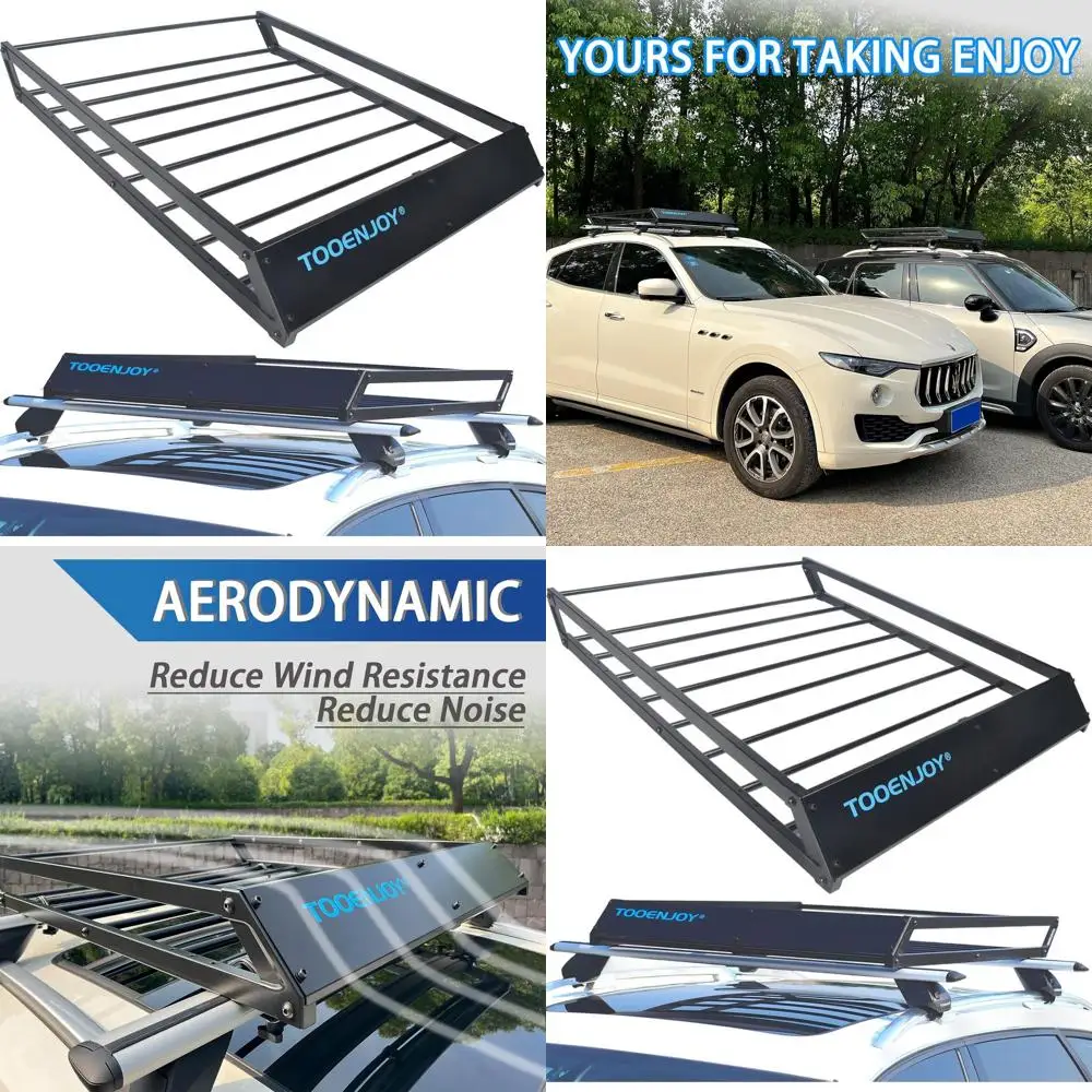 

Универсальная грузовая корзина на крыше, 43x35x4,7, устойчивая к ржавчине багажник со съемным дефлектором ветра, подходит для автомобилей, внедорожников, грузовиков