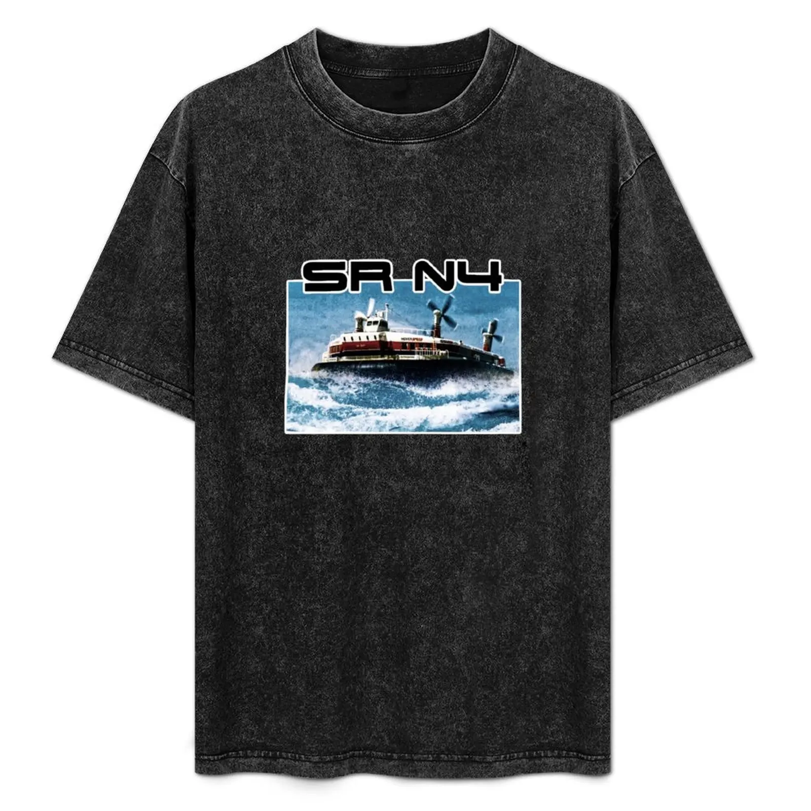 

SR.N4 Hovercraft Painting T-Shirt Soft Casual Short Sleeve Cotton Tee