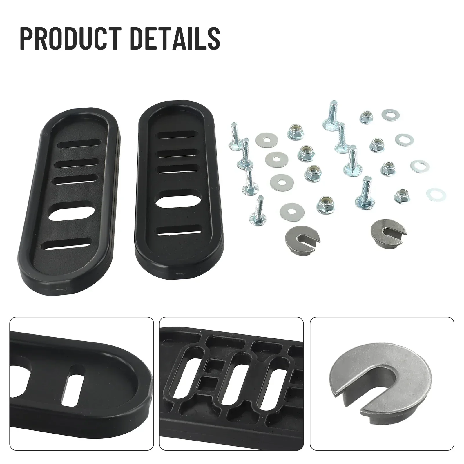 Aim for Efficiency Two Pack of Reliable Skid Shoes Plus Full Installation Hardware Compatible Across Different Brands