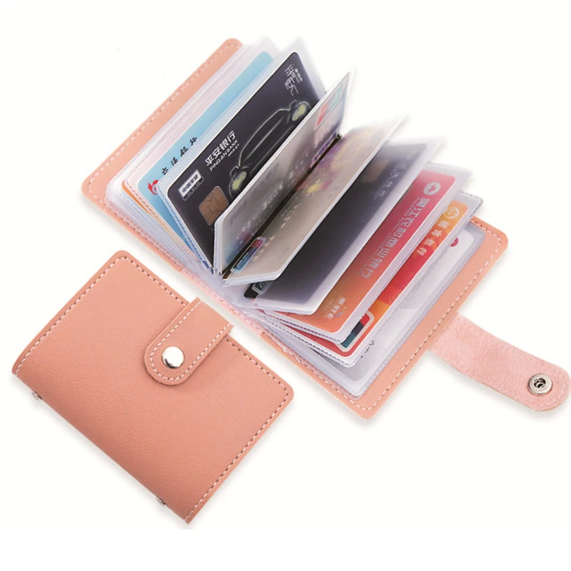 

New Fashion Unisex Business Cards Holder Women Credit Small Case ID Bag For Men Clutch Organizer Wallet Driver's License Slot