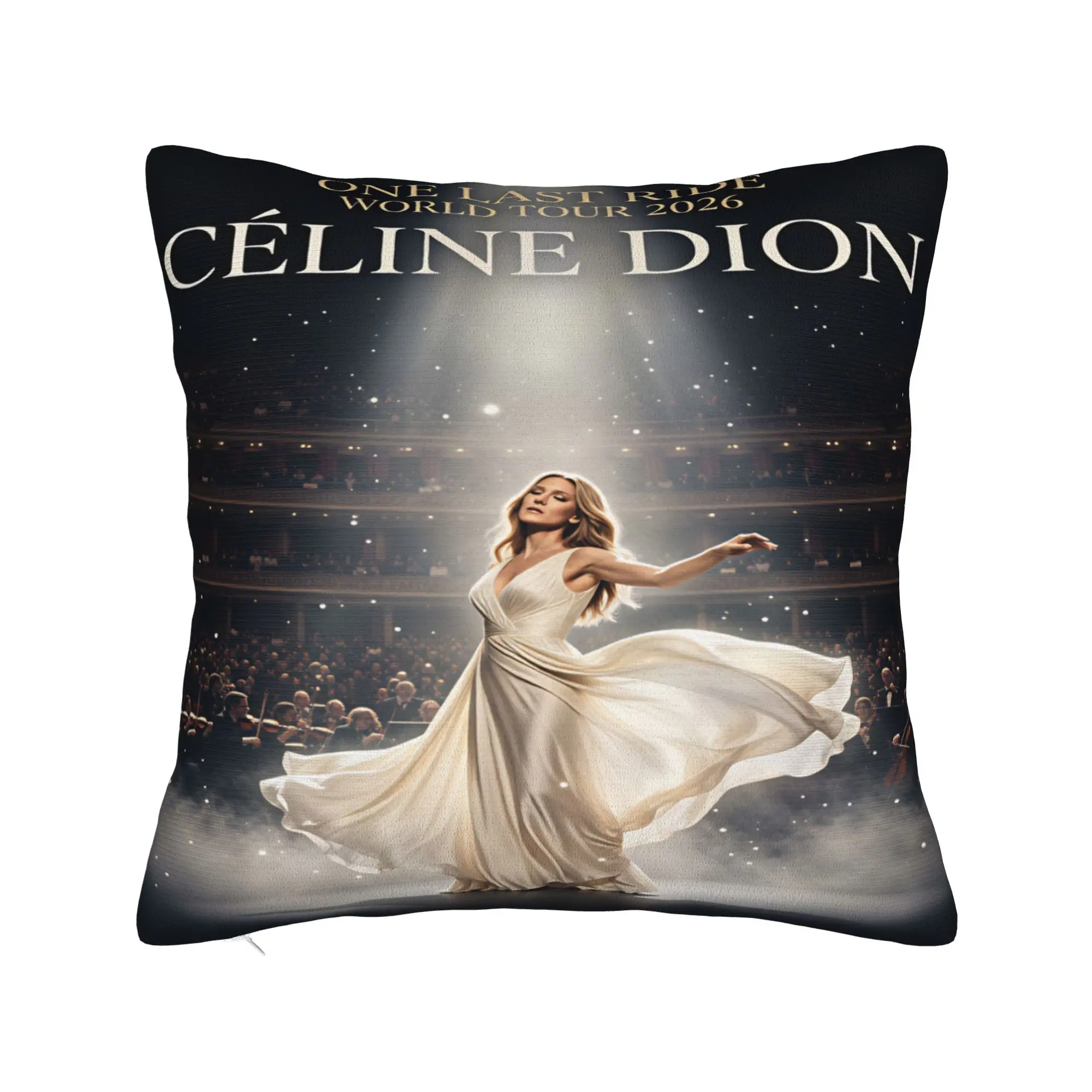 Celines Dions Paris 2026 Pillowcases  Funny Pillow Case For Sofa Couch Bed Living Room Design Pillow Cover
