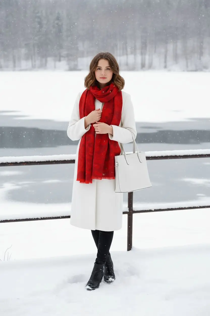 Chinesische Rote Imitation Slik Schal Für Männer Frauen Winter Warm Halten Schals Gedruckt Fu Glück Chinesischen Stil Stolen Schals 180*31 cm