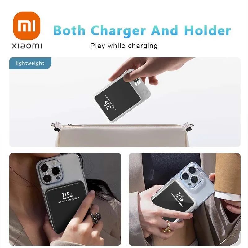 Xiaomi Magnetic Power Bank 200000mAh Large Capacity Magsafe 22.5W Wireless Fast Charger Portable Battery for iPhone 15 16 17