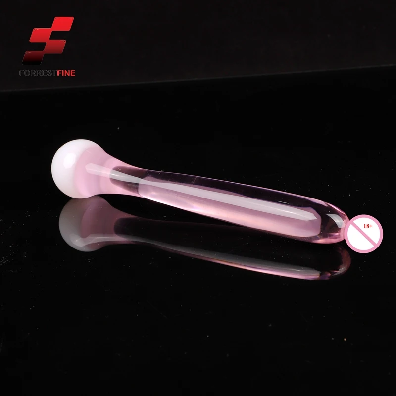قضيب صناعي من الزجاج الوردي للنساء ، زجاج للبالغين ، لعبة جنسية ، مخصص ، بيع بالجملة ، جودة عالية #6