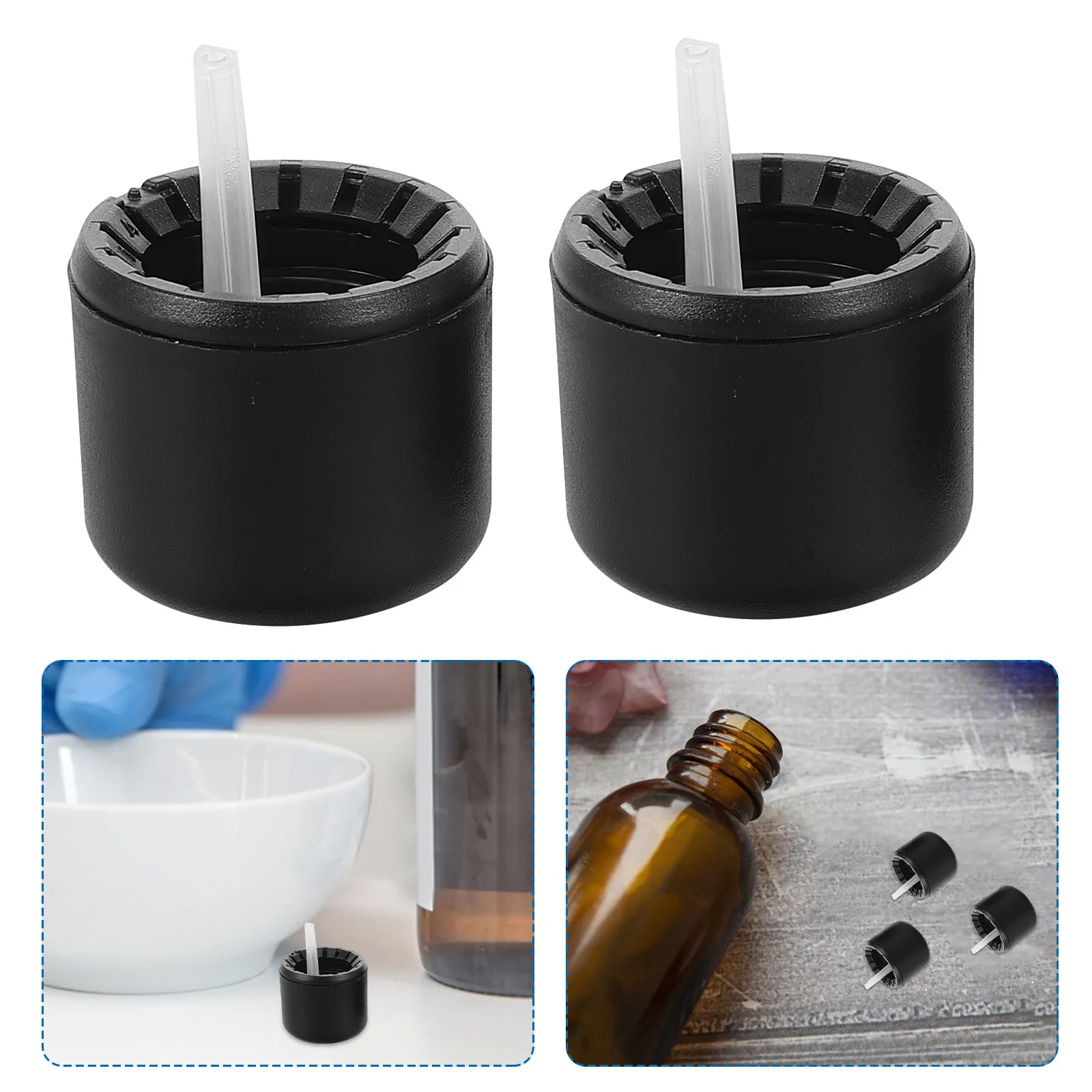 

20Pcs Essential Oil Bottle Caps Precision Thread Fit Leakproof Sealing Matte Finish Grip for Wet Environments Bottle Tops