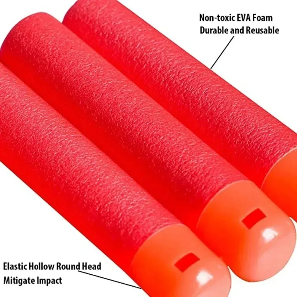 Paquete de recarga de balas de dardos para juegos de disparos para niños, 9,5 cm x 1,9 cm, Compatible con pistolas de juguete Nerf N-Strike Mega Blaster Mastodon Twinshock