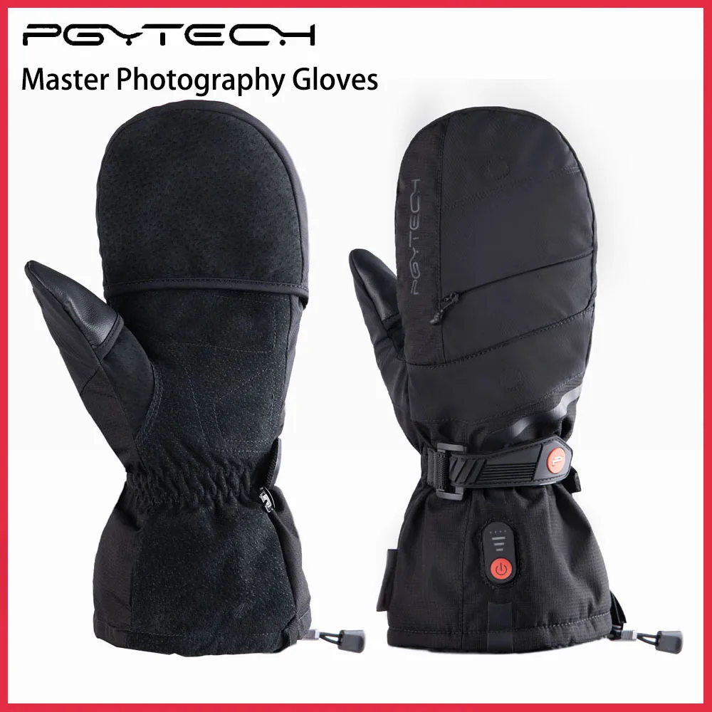 

PGYTECH Master Photography Gloves With Battery Non-slip Durable Genuine Leather Polyester Fiber 3M cotton Suit For Photographer