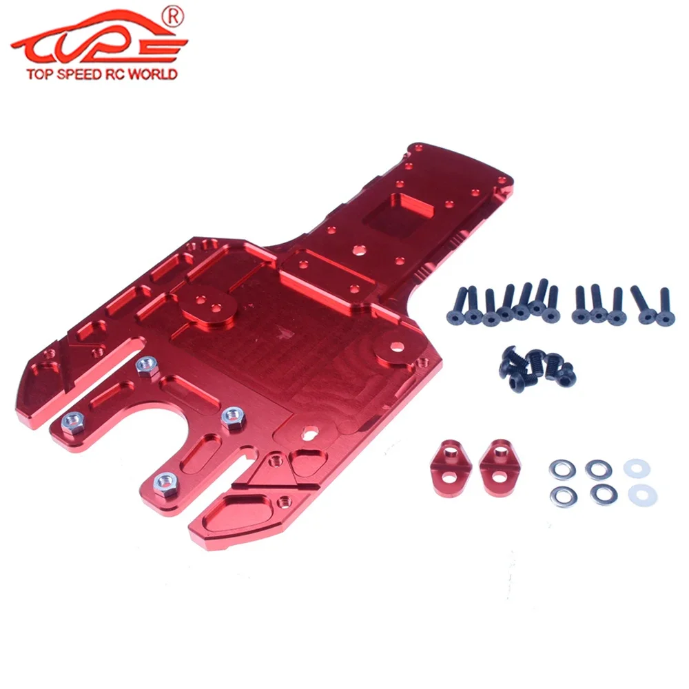 Upgrade Onderdelen CNC Metalen Motor Achter Bodemplaat voor 1/5 Schaal Rc Auto Gas HPI ROFUN ROVAN KM BAJA 5B 5T 5SC Buggy Truck Onderdelen