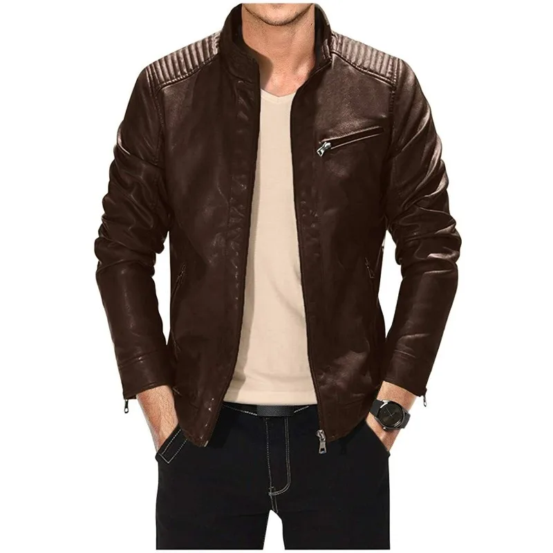 NEW Model Men's Authentic NAPA Biker Leather Jacket Pure Premium Party Wear Coat