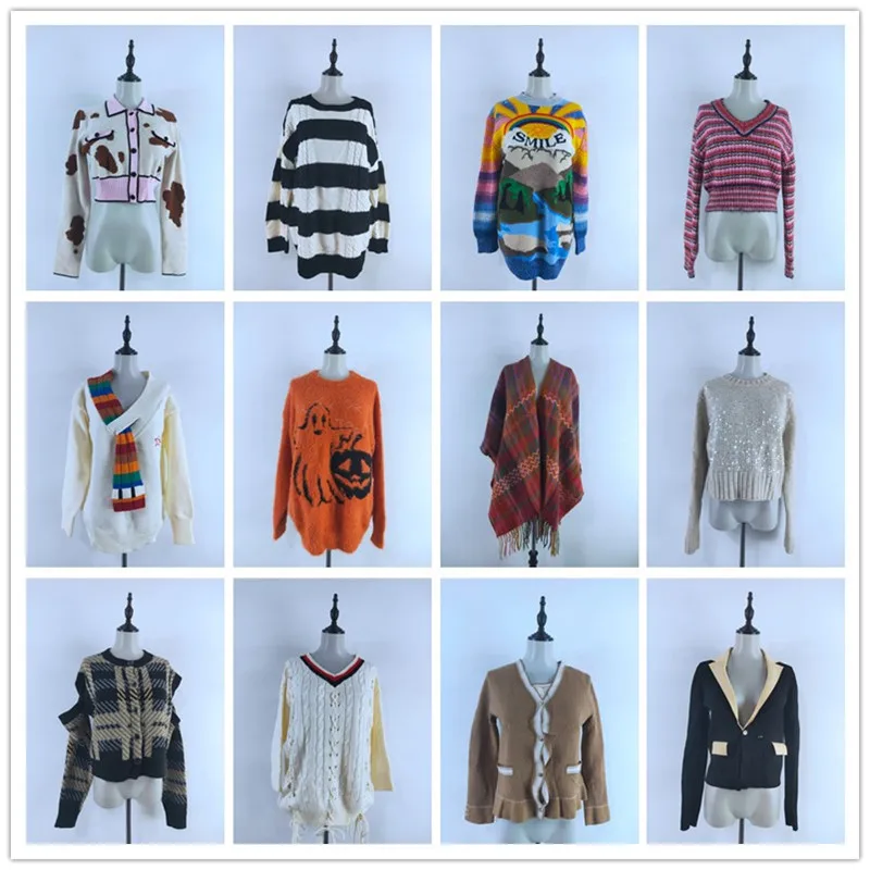 

Warm Casual Vintage Commute Sweater Women's Faion Polyester Fiber Long Sve Striped Single Button Closure Loose Fit Knitwear