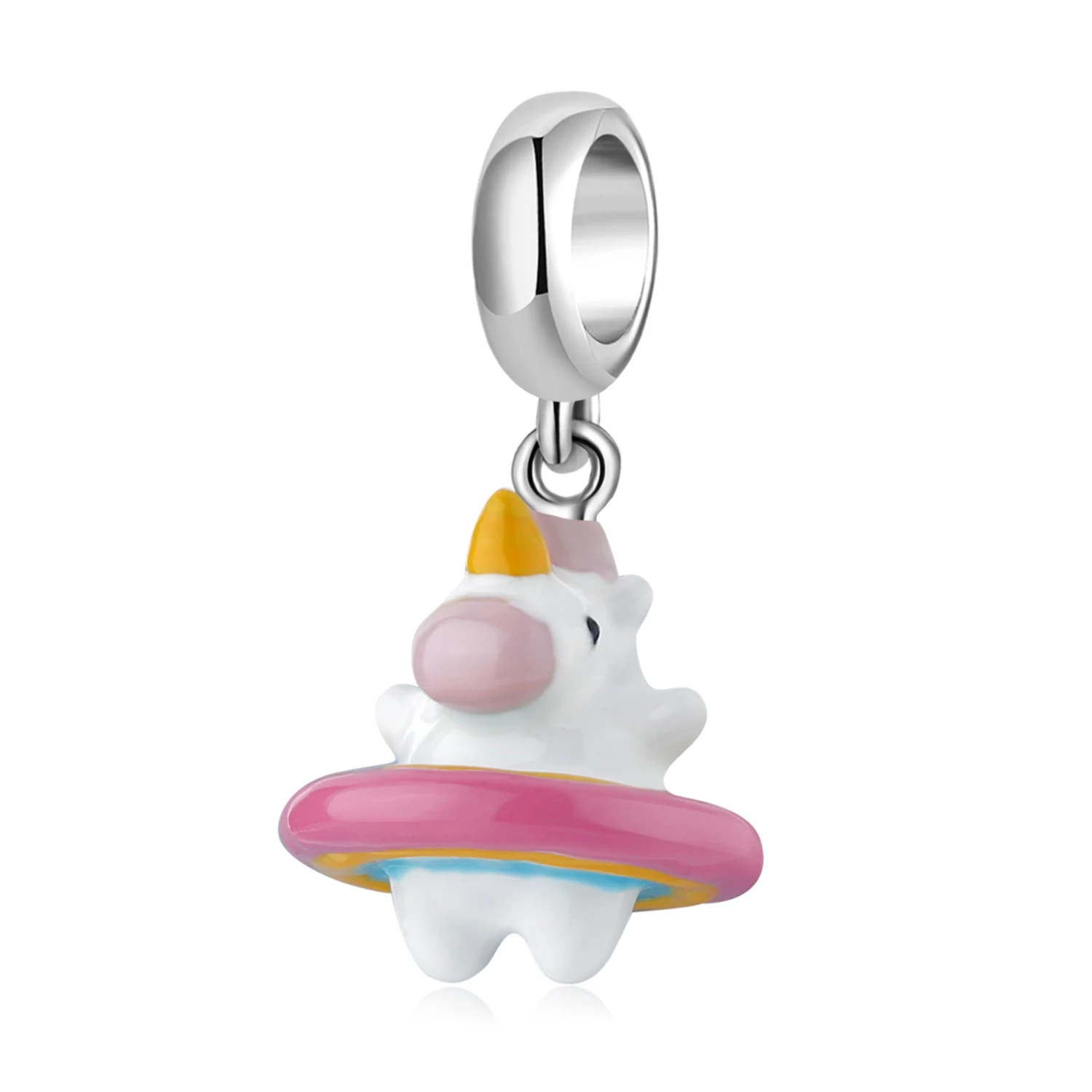 High Quality 925 Silver Love Family Life Unicorn Hula Hoop Household Daily Tools Chrams Pendants for DIY Bracelet Bangle Charms