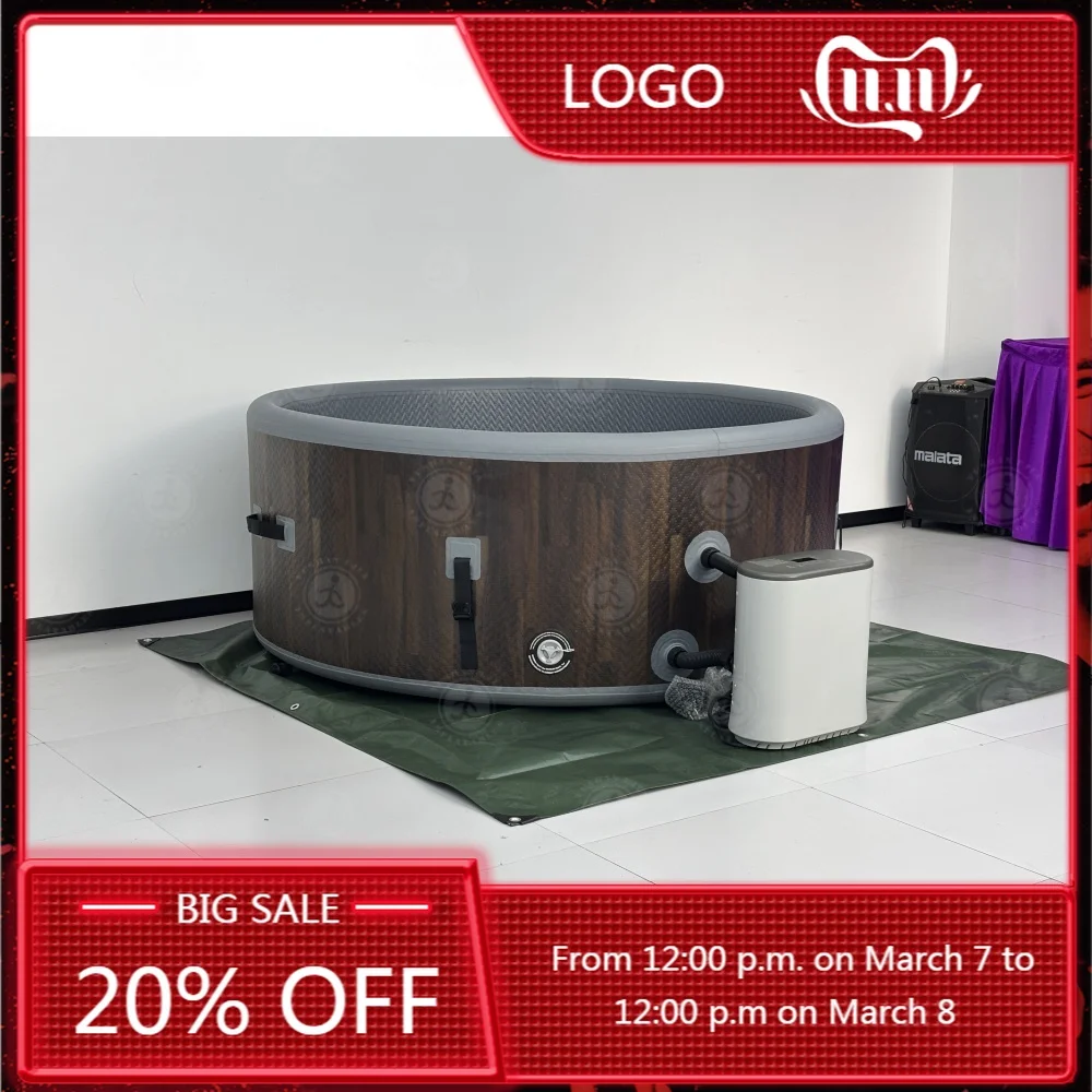 

STLF Einweichende Eisbadewanne PVC Inflatable Bathtub Cold Soak Ice Bathtub Spa Bathtub 6persons Inflatable Hot Tub Spa