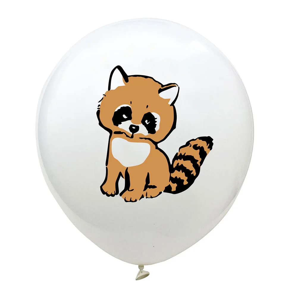 

20Pcs Latex Balloons Raccoon Cartoon Pattern Golden Sequin Birthday Party Decoration Supplies Set Latex Balloon