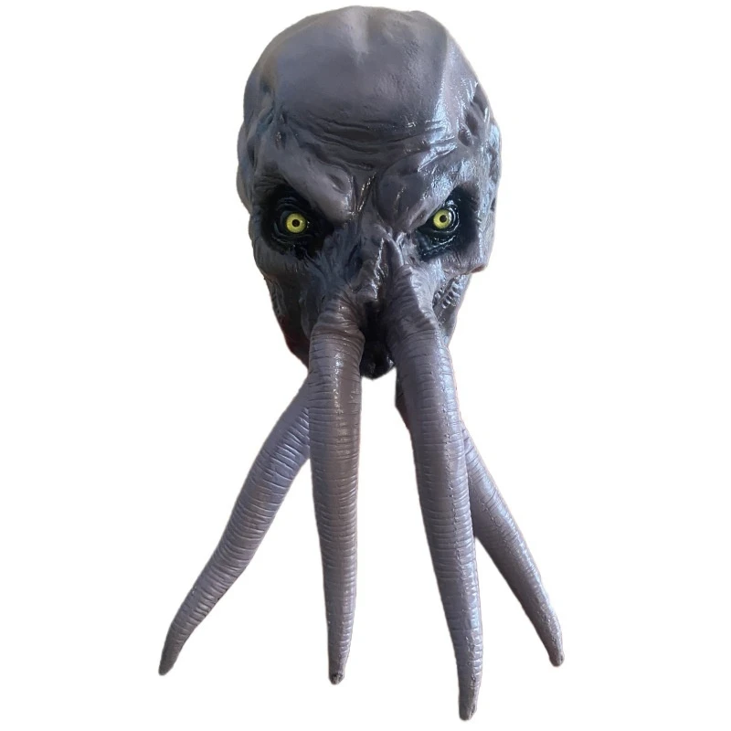 Halloween Props Game Baldur'S Gate 3 Illithid Mask Hood Latex Material Squiddy Mask Bg3 Octopuses Monster Costume Props Decor