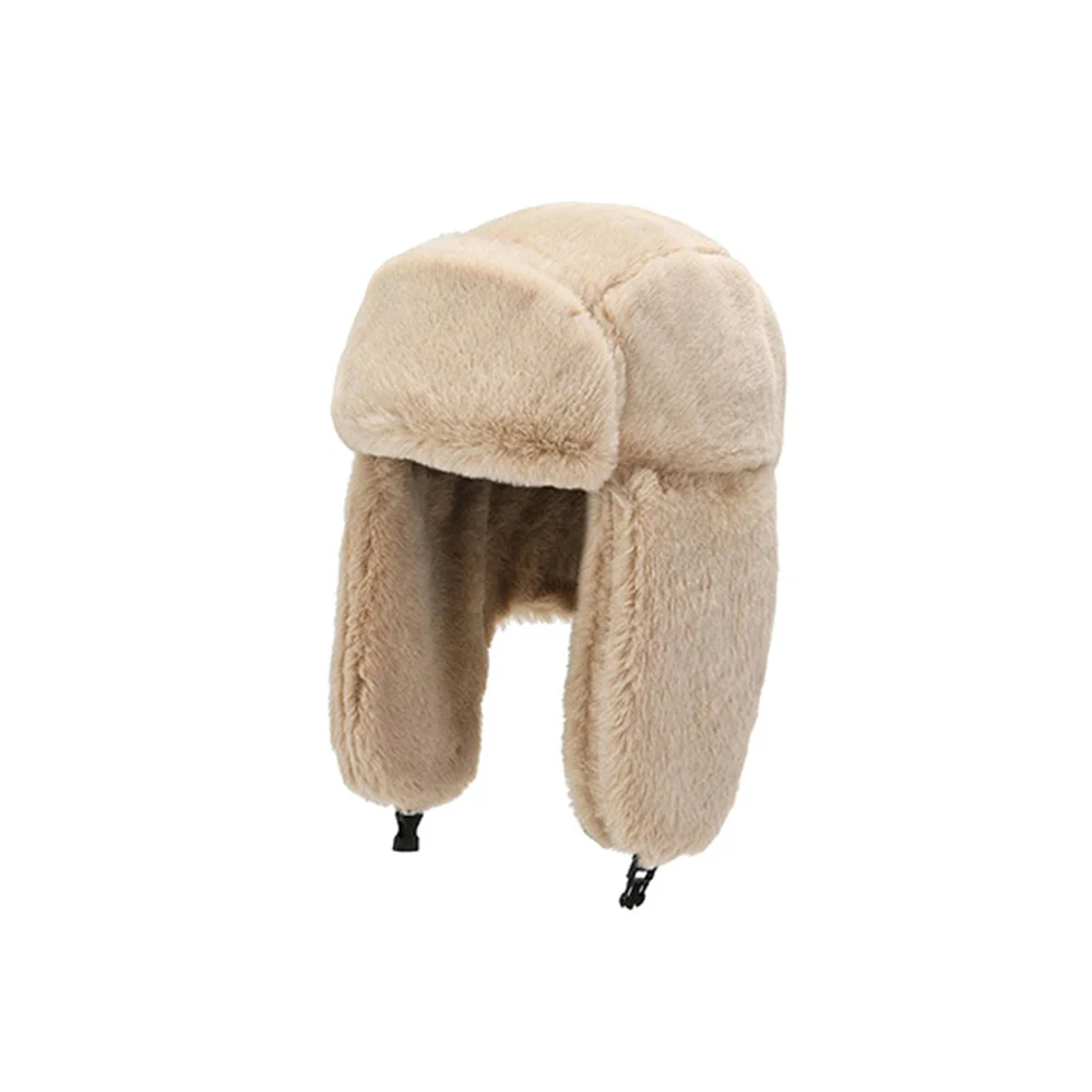 

Women Men Thick Plush Windproof Snow Caps Russian Ushanka Winter Hat Bomber Hat