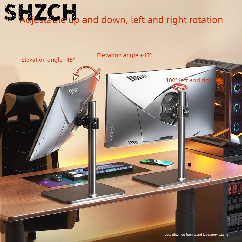 Universelle 24-32 Zoll Drehbare Monitorhalterung, Höhenverstellbarer Desktop-Ständer ohne Bohren, PC-Display-Halterung